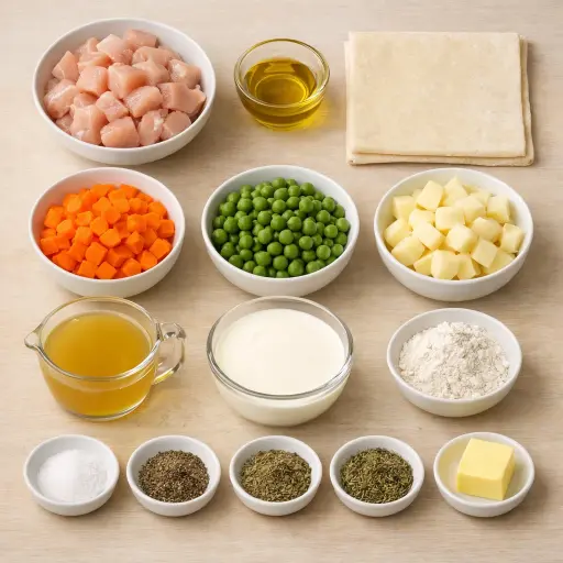 Ingredients for Hearty Herb Chicken Pot Pie