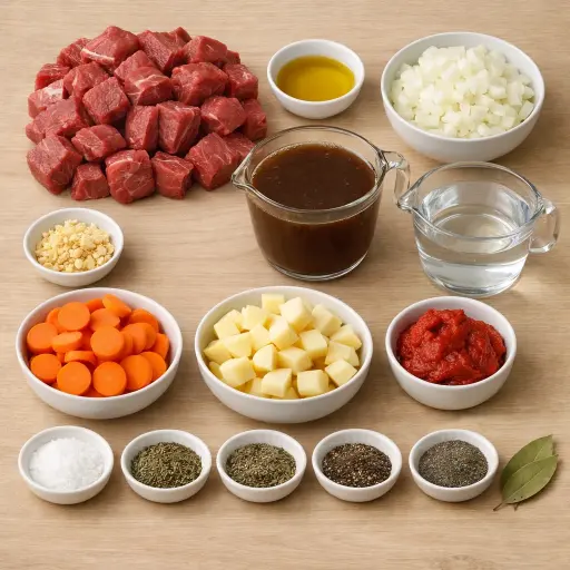 Ingredients for Hearty Herb-infused Beef Stew