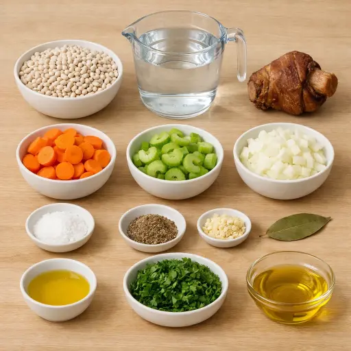 Ingredients for Hearty Homestead Bean Soup