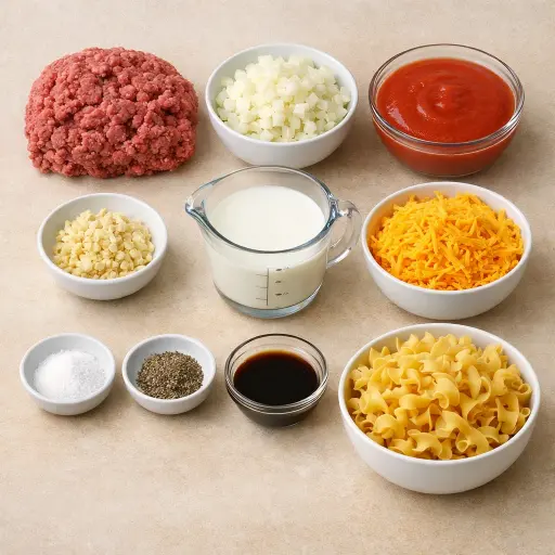 Ingredients for Hearty Homestead Casserole