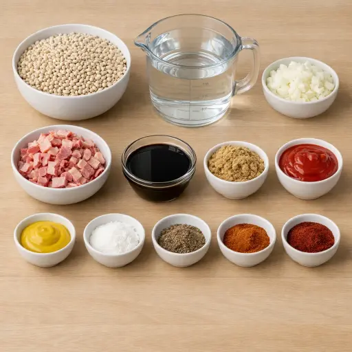 Ingredients for Hearty Homestyle Baked Beans