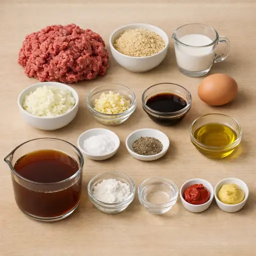 Ingredients for Hearty Homestyle Beef Patties