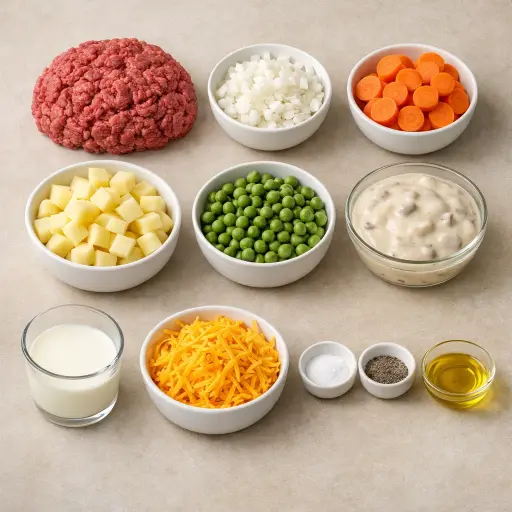 Ingredients for Hearty Homestyle Casserole