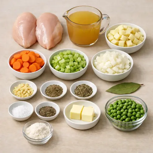 Ingredients for Hearty Homestyle Chicken Stew
