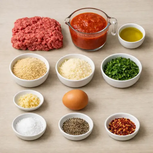 Ingredients for Hearty Homestyle Meatballs