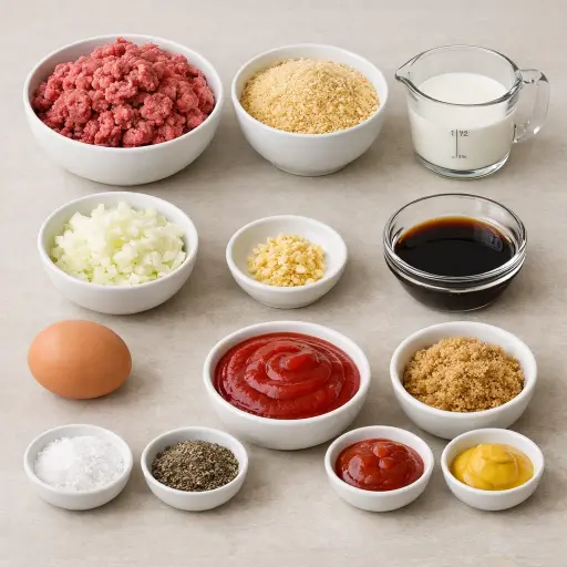 Ingredients for Hearty Homestyle Meatloaf