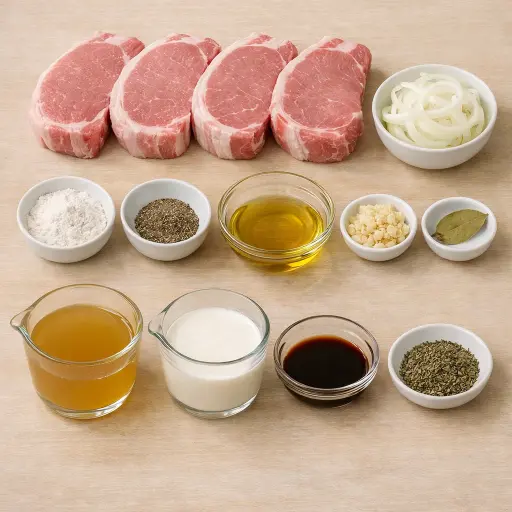 Ingredients for Hearty Homestyle Pork Chops