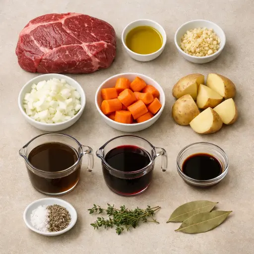 Ingredients for Hearty Homestyle Pot Roast