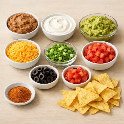 Ingredients for Hearty Layered Fiesta Dip