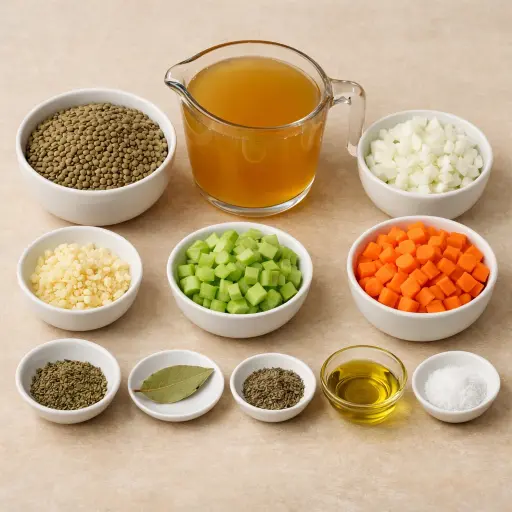 Ingredients for Hearty Lentil Delight