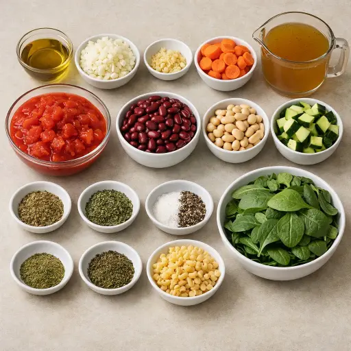 Ingredients for Hearty Minestrone Soup