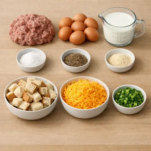 Ingredients for Hearty Morning Sausage Bake