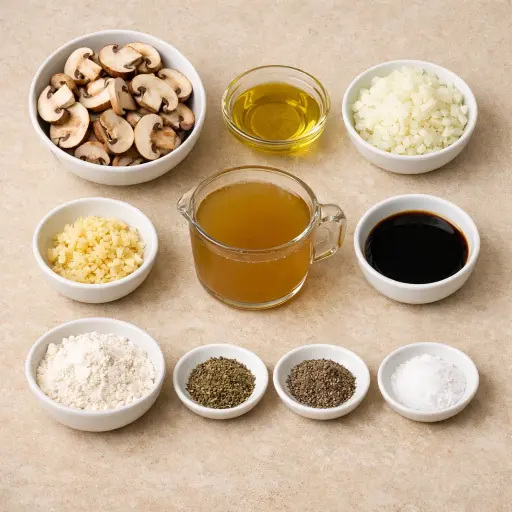 Ingredients for Hearty Mushroom Gravy
