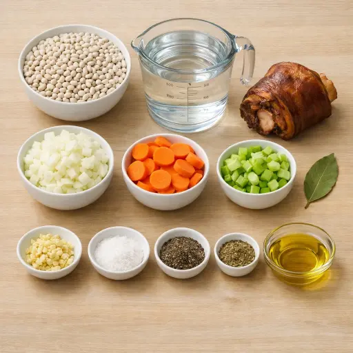 Ingredients for Hearty Navy Bean Soup