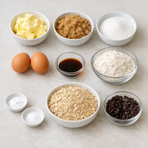 Ingredients for Hearty Oatmeal Delight