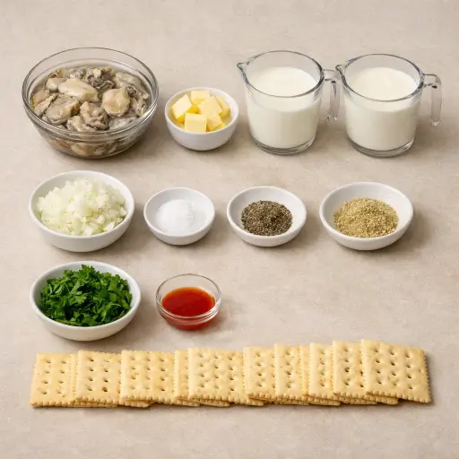 Ingredients for Hearty Oyster Stew