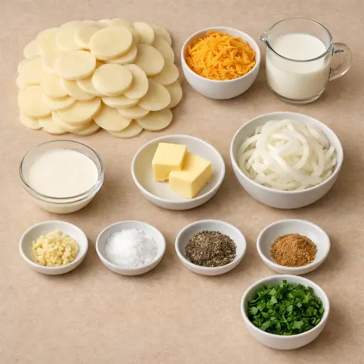 Ingredients for Hearty Potato Bake