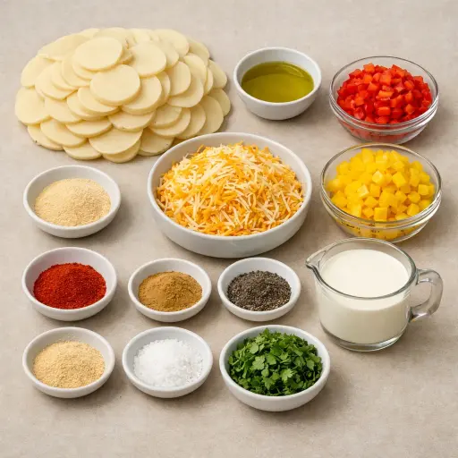 Ingredients for Hearty Potato Fiesta Bake