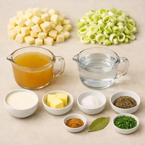 Ingredients for Hearty Potato-Leek Soup