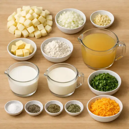 Ingredients for Hearty Potato Soup