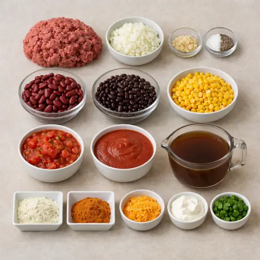 Ingredients for Hearty Ranchero Soup
