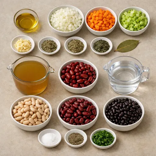 Ingredients for Hearty Rustic Bean Soup
