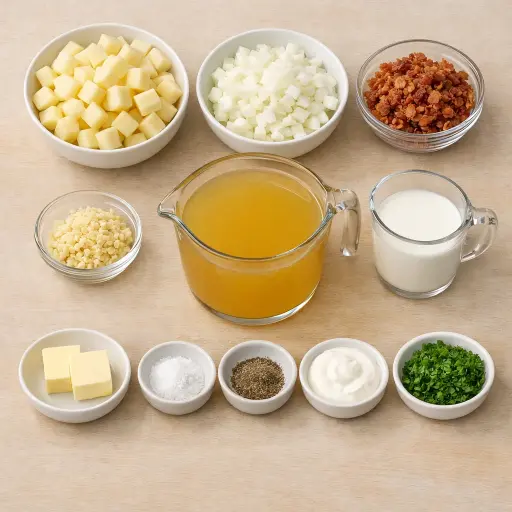 Ingredients for Hearty Rustic Potato Soup