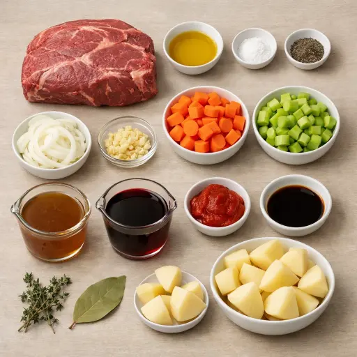 Ingredients for Hearty Slow Cooked Beef Roast