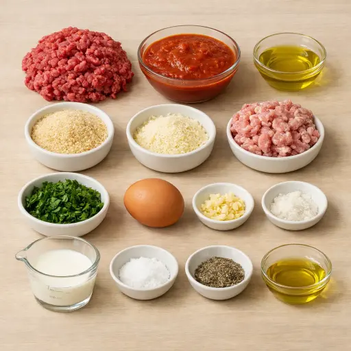 Ingredients for Hearty Slow-Cooked Meatballs