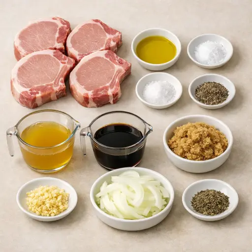 Ingredients for Hearty Slow-Cooked Pork Chops