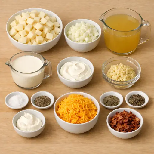 Ingredients for Hearty Slow-Cooked Potato Soup