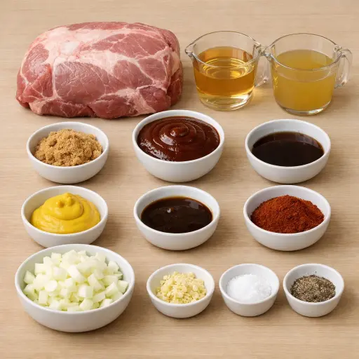 Ingredients for Hearty Slow-Cooked Pulled Pork