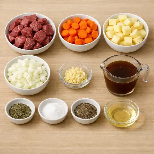 Ingredients for Hearty Slow Cooker Casserole