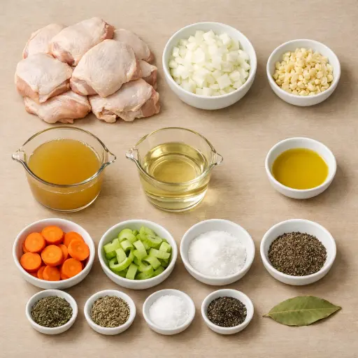 Ingredients for Hearty Slow Cooker Chicken Delight
