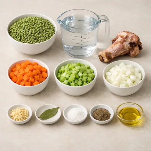 Ingredients for Hearty Split Pea Soup