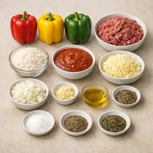 Ingredients for Hearty Stuffed Peppers