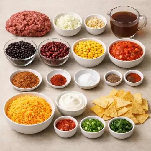 Ingredients for Hearty Taco Soup