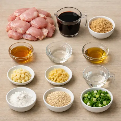 Ingredients for Hearty Teriyaki Chicken