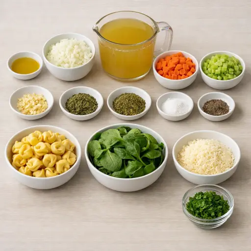Ingredients for Hearty Tortellini Broth