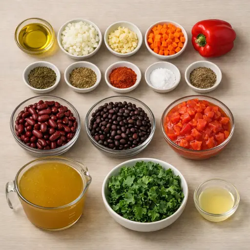Ingredients for Hearty Vegetable Bean Soup