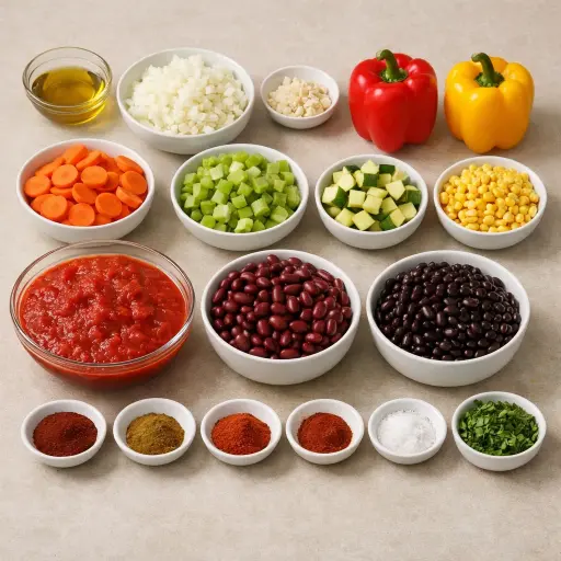 Ingredients for Hearty Vegetable Chili