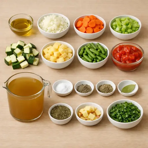 Ingredients for Hearty Vegetable Soup