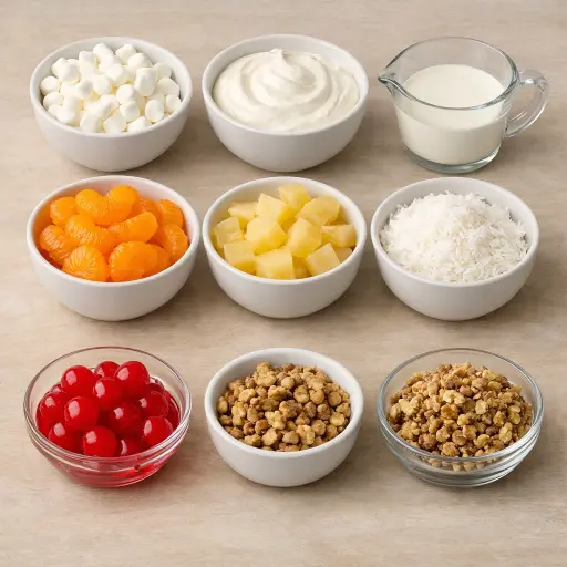 Ingredients for Heavenly Delight Fruit Medley