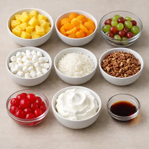 Ingredients for Heavenly Fruit Delight