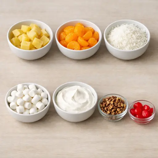 Ingredients for Heavenly Fruit Medley