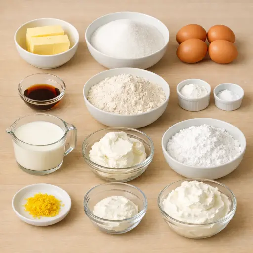 Ingredients for Heavenly Layer Cake
