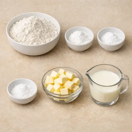 Ingredients for Heirloom Buttermilk Biscuits