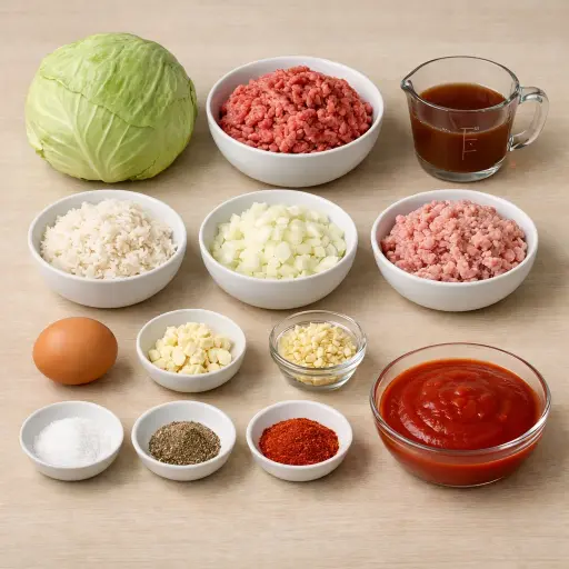 Ingredients for Heirloom Cabbage Rolls