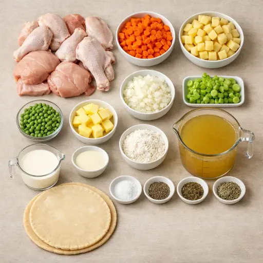 Ingredients for Heirloom Chicken Pot Pie