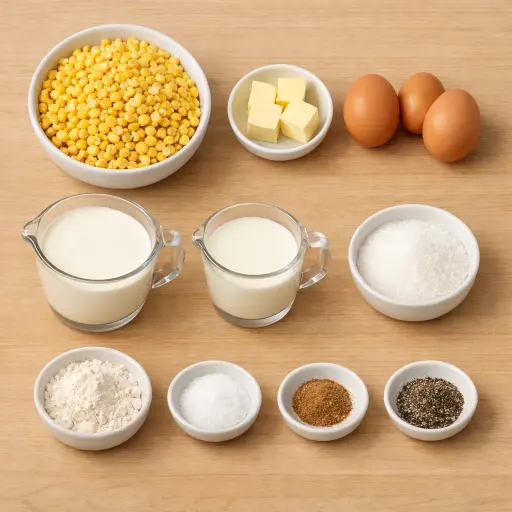 Ingredients for Heirloom Corn Custard